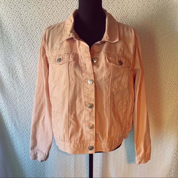 Forever 21 Jackets & Blazers - Plus Size Pink Denim Jacket